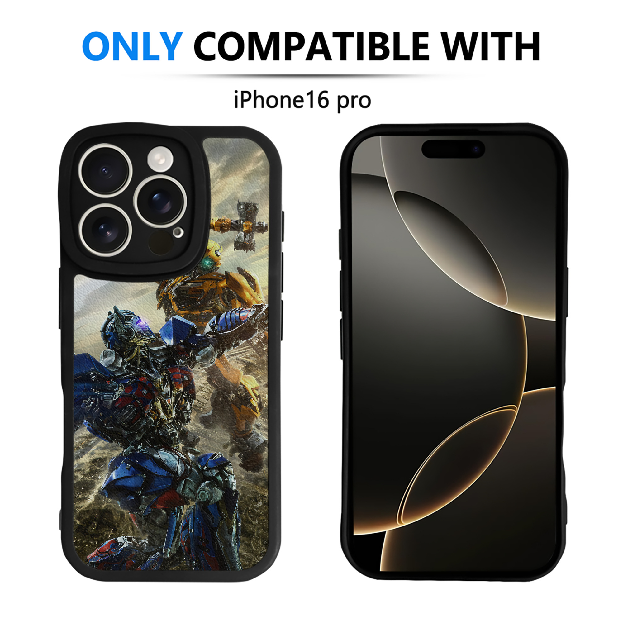 （画像用） Transformers トランスフォーマー 【iPhone 16シリーズ対応】シリコンスマホケース（レザー調） 材質：シリコン